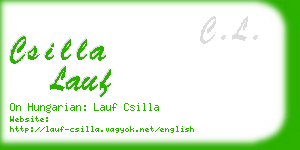 csilla lauf business card